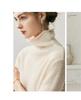 2025 Women's Autumn/Winter Herbalife Cashmere High-Neck Rolled Edge Half-Sleeve Sweater