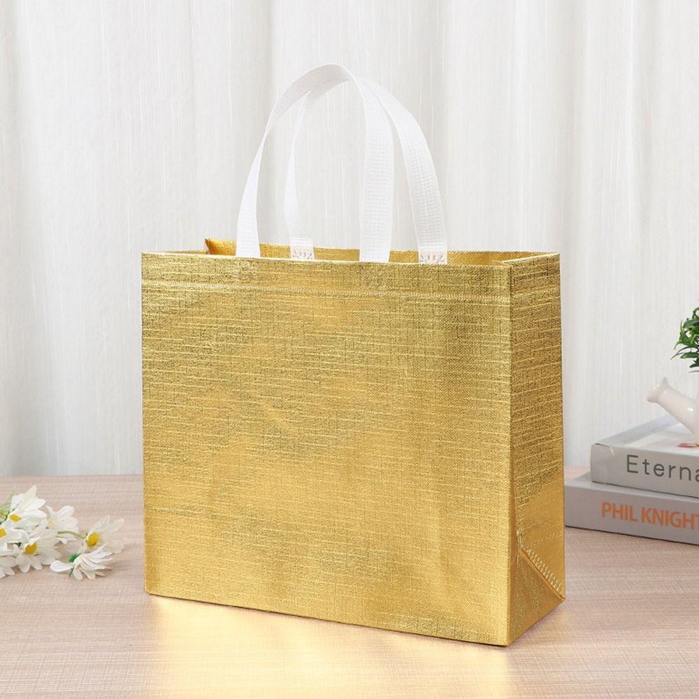 Reusable Film Coated Laser Gift Bag Eco-Friendly Gift Packing Bag Portable Shopping Pouch  for Home
