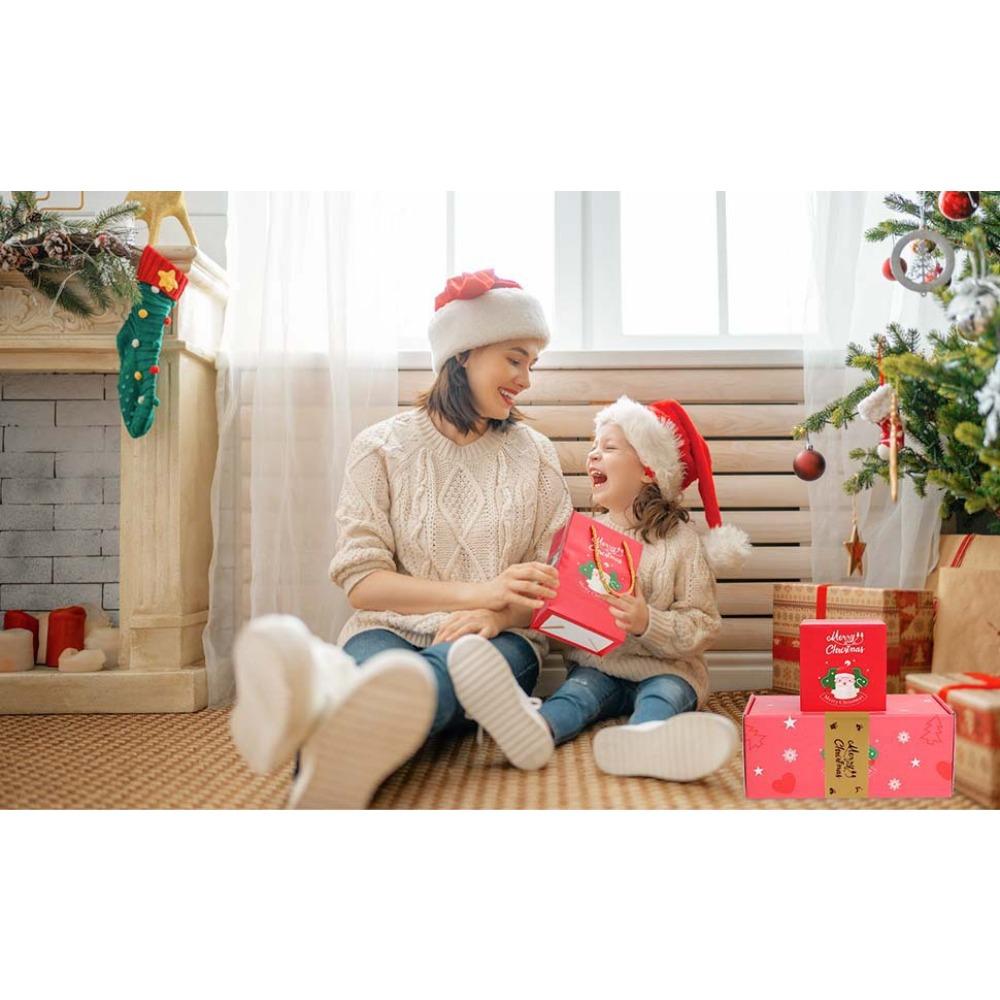 Scatola Pop-up di Natale, Scatola Regalo Creativa per Compleanno, Busta Rossa Pieghevole Rimbalzante Scatola Regalo