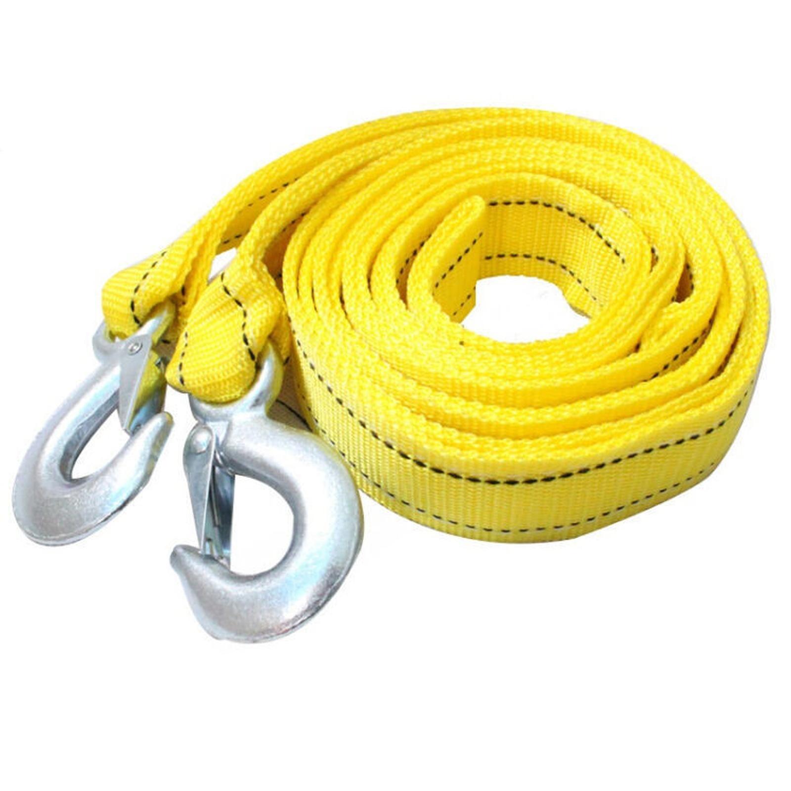 

Towing Rope High Strength Car Tow Rope Fluorescent Yellow Tow Rope Tow Strap Bumper Trailer Car Safety Accessries one size жовтий