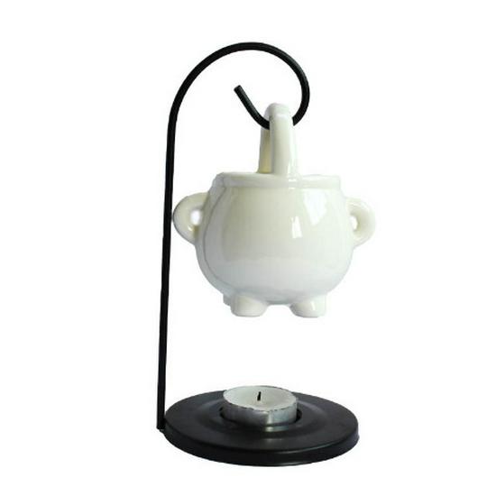 Witch's Brew Essential Oil Ceramic Aromatherapy Stove with Creative Iron Rack and Hook