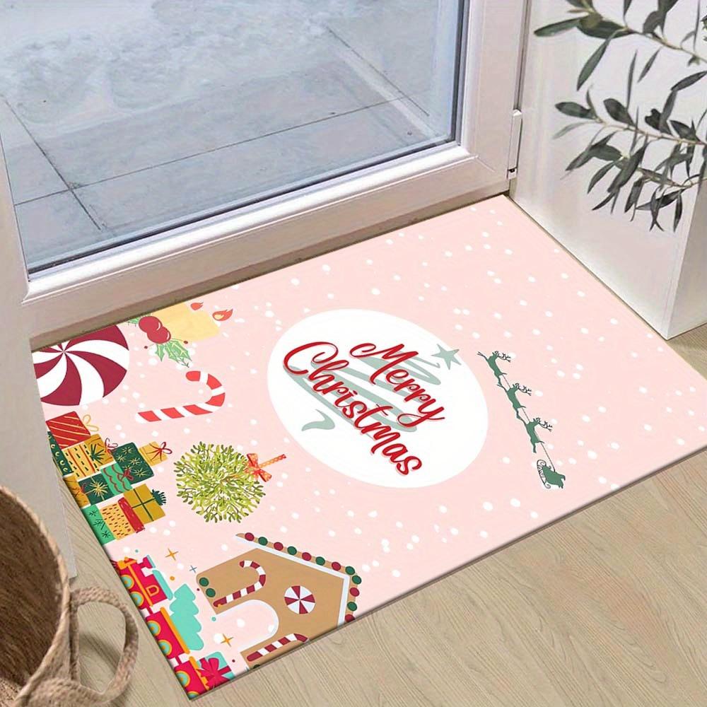 

1pc Celebrate Christmas Area Rug, Slip-Resistant, Easy-Clean, Stain-Resistant, Perfect for Cozy Living Rooms, Bedrooms, Kitchens, Offices, a 60cm by 90cm