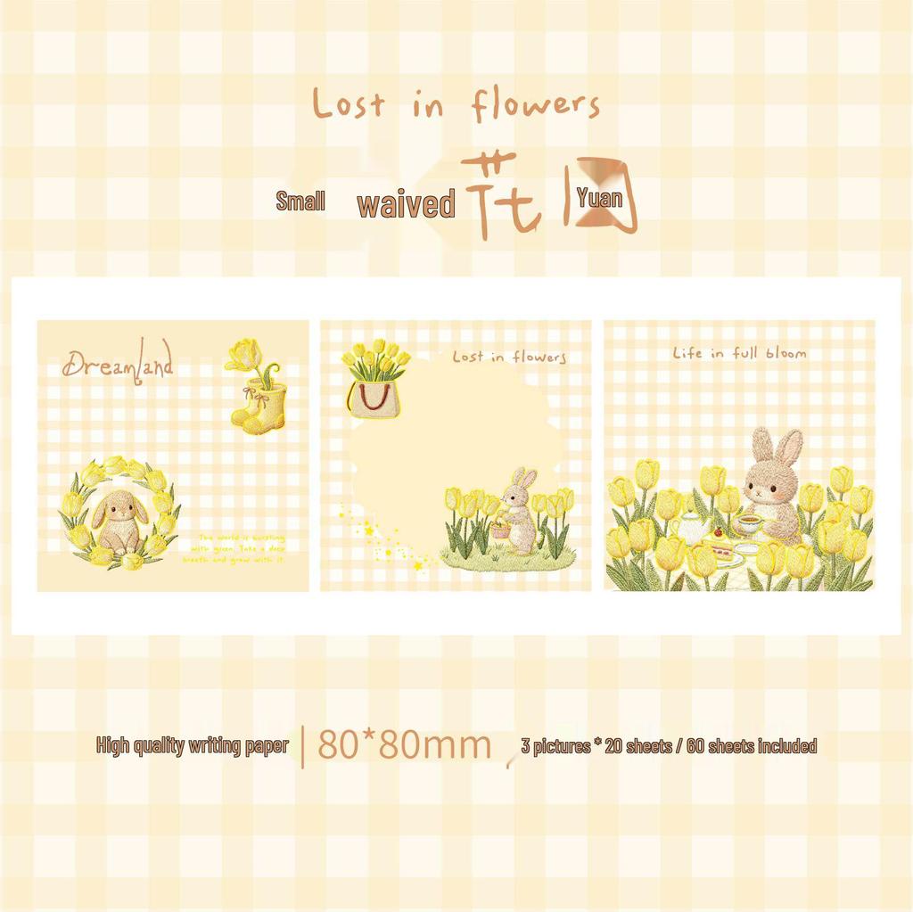 Moyan Möbius Strip Cat-Themed Embossed Sticky Notes: 3-Pack Korean Style, Irregular Shape