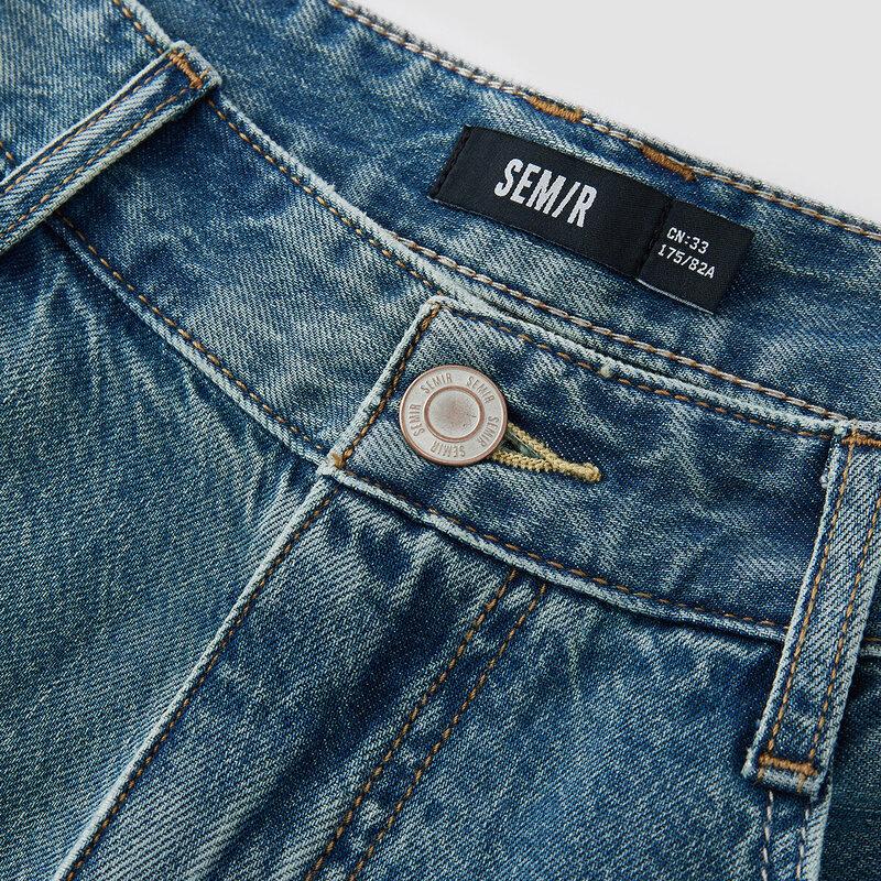 Semir Men's Loose Straight Washed Jeans