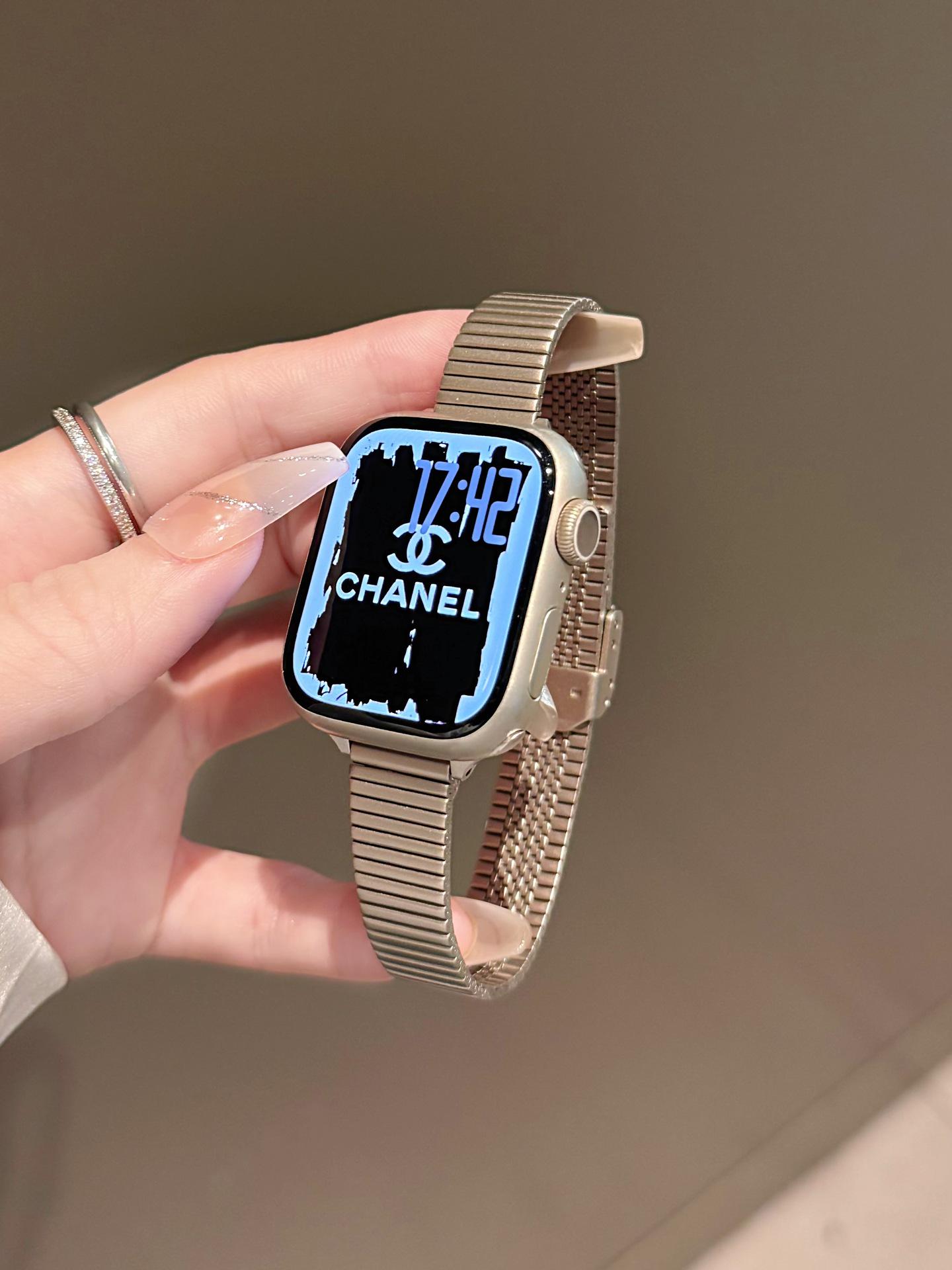 

Premium Stainless Steel Watch Band for Apple iWatch SE, Huawei GT5, and Xiaomi 9pro Xiaomi 8pro/9pro колір зоряного світла