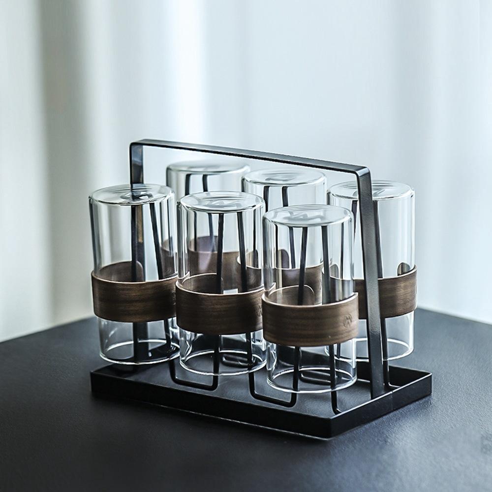 Hospitalidade Doméstica Copo de Chá Verde de Vidro Resistente a Altas Temperaturas com Anel de Madeira Copo de Chá com Isolamento Térmico Novo Copo de Vidro Borossilicato Chinês