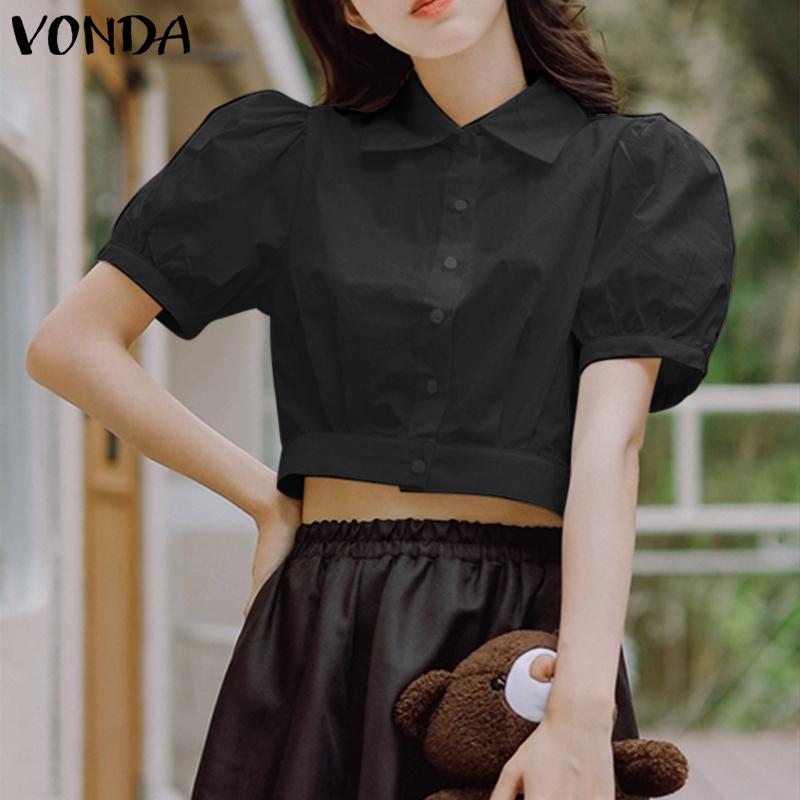 

Женская футболка VONDA с ​​воротником-пузырьком и круглыми рукавами