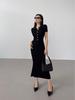 Royal Style Knitted Fishtail Dress: Women's Slim Polo, Short-Sleeve, Autumn/Summer