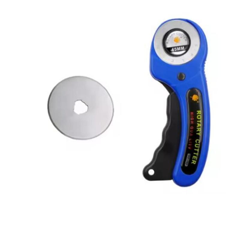 

45 мм роликовый нож для пэчворка, нож для резки ткани, кожи, бумаги, ткани, тканей для рукоделия, вращающийся резак, аксессуары для шитья своими руками Pack of 1 синий