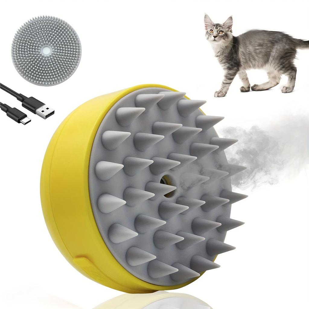 Rechargeable Pet Bathing Brush with Foaming Function for Cats and Dogs