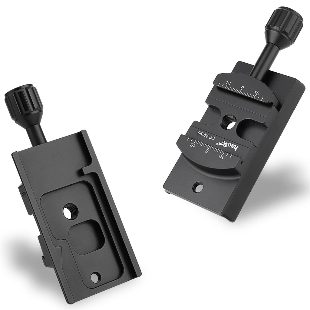 Haoge Quick Release Plate QR Clamp Adapter Converter for Specific Manfrotto Sachtler Benro Sirui Tripod Fluid Video Fits 501PL RC3 RC5 NG Heads