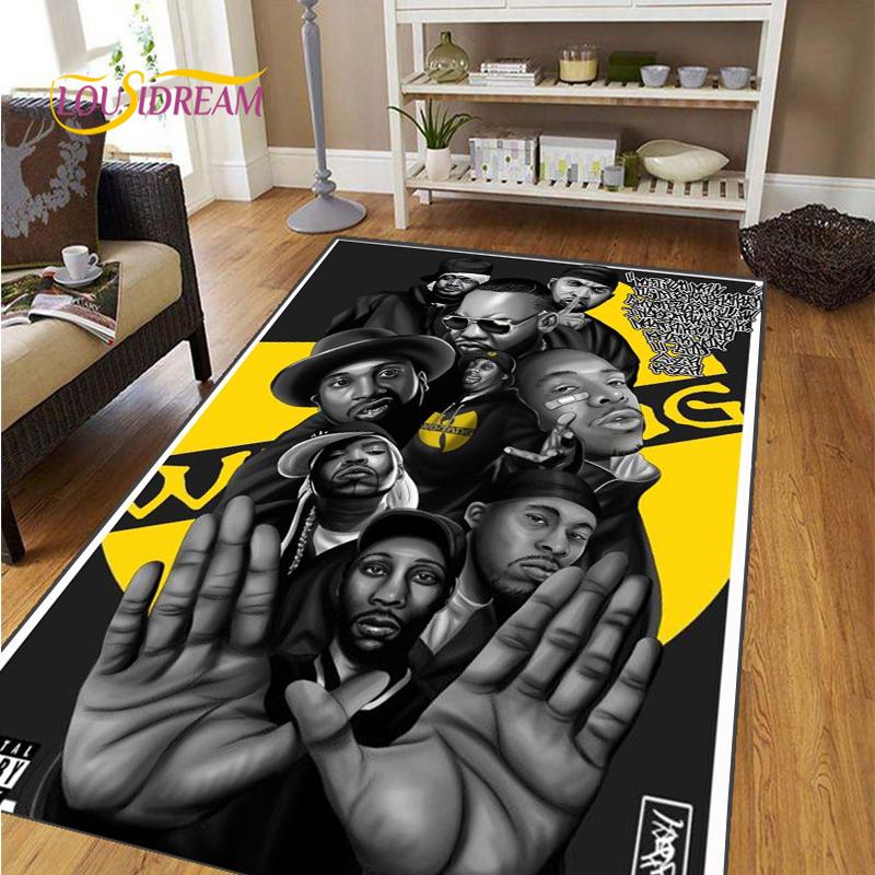 Music Star Rectangle Hip-Hop Carpet for Living Room Bedroom Rug Kitchen Kids Door Unslip Floor Mats Gift Photography Props Rug