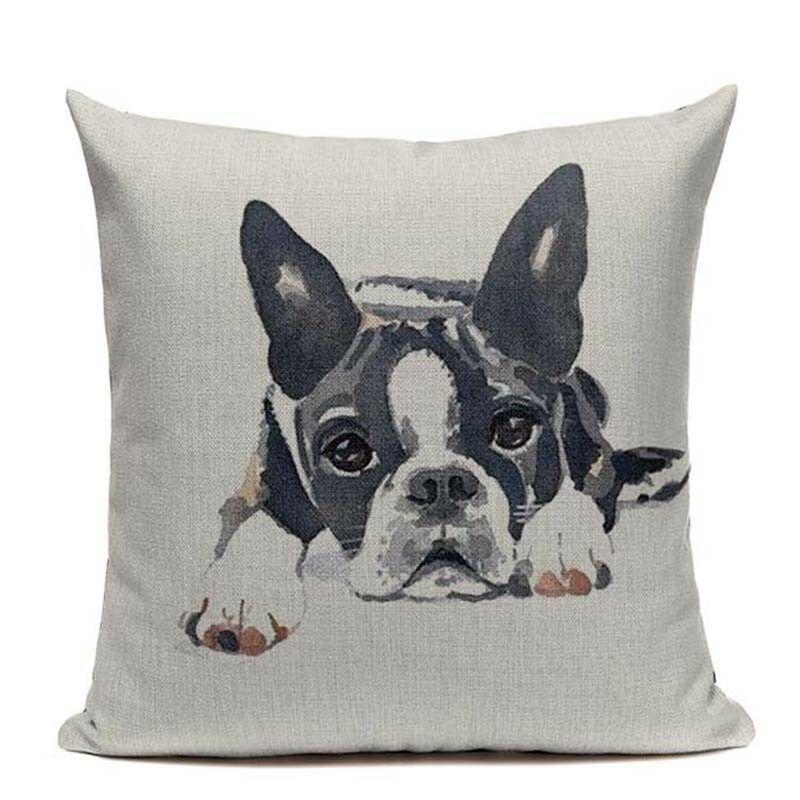 Premium Quality Boston Terrier French Bulldog Cushion Pillow Case For All Rooms