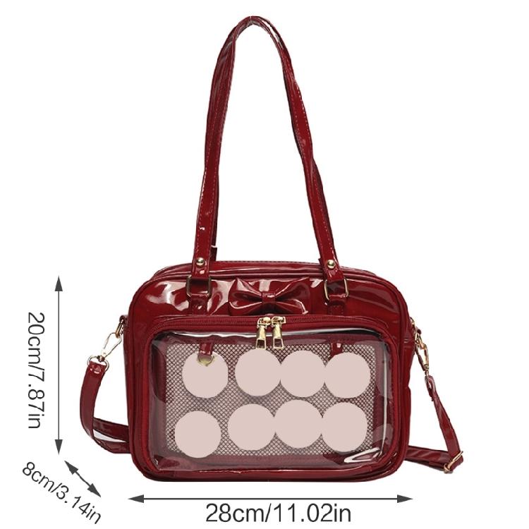 Damska Przezroczysta Torebka na Ramię DIY Ita Bag Dziewczęca Urocza Torebka Crossbody do Szkoły