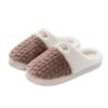 Cotton slippers autumn and winter letter color matching indoor home warm and comfortable plush home cotton shoes