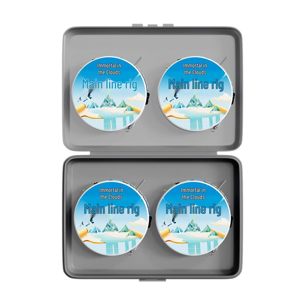 Xiao Feng Fishing Line Set: High-Strength Nylon, 4 Spools, Prepped Main Line, Low Stretch – Ideal for Wild Fishing.