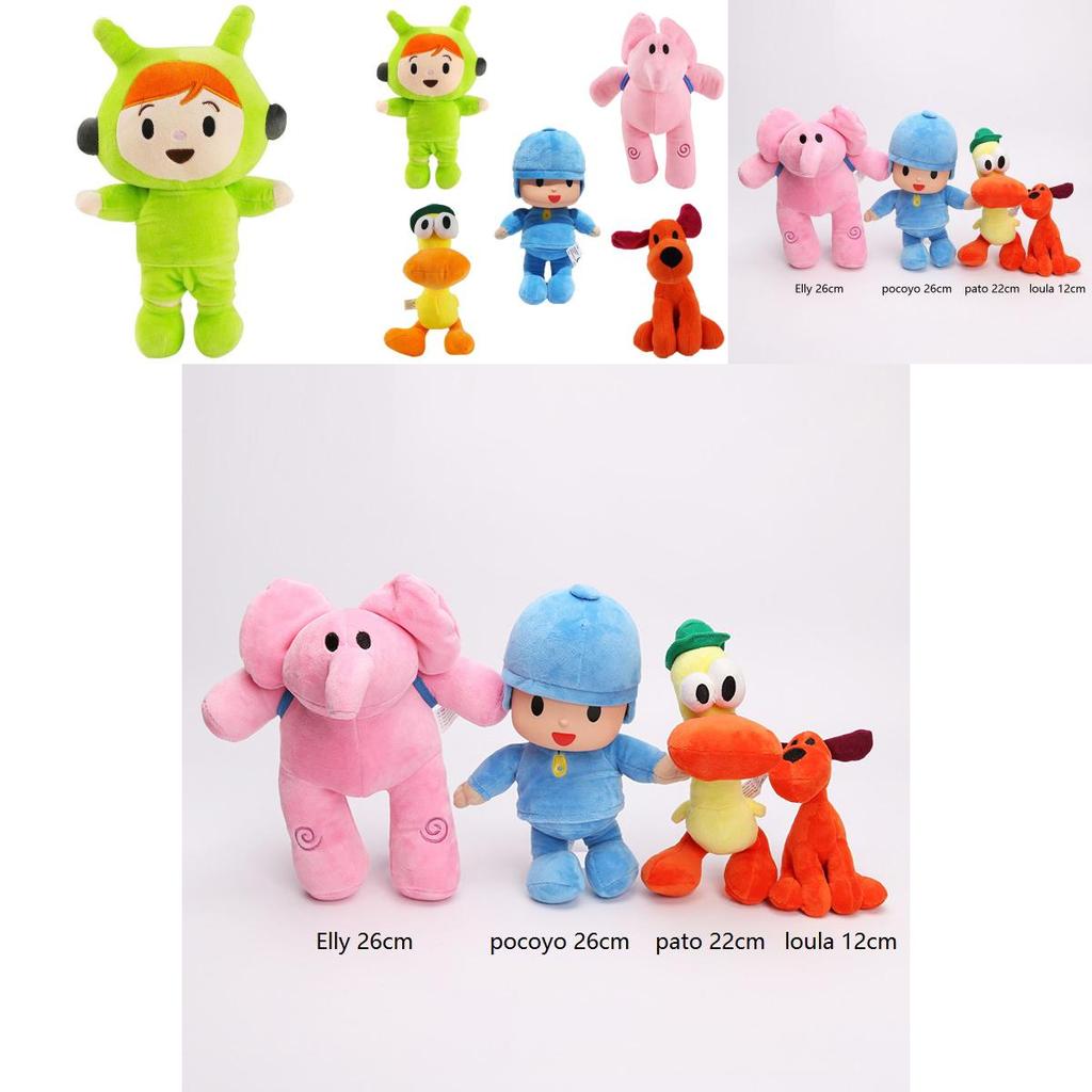 High-quality Pocoyo Elly Pato Loula Sleepy Bird Soft Plush Stuffed Figure Toy Doll Kids Gift