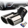 Ornamente Universale pentru Evacuarea Mașinii Tobă de Eșapament Curvată Oțel Inoxidabil Teavă de Eșapament Auto Durabilă Ieșire Dublă Teavă de Eșapament Cromată Auto