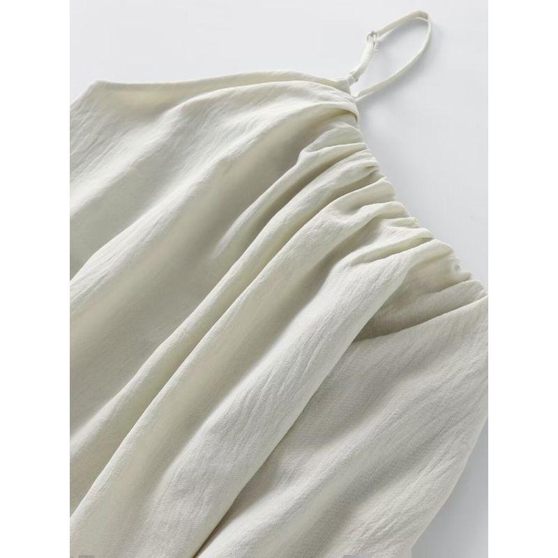 Kaslead New Arrival Women's Clothing Fashion Style Fashion Casual Asymmetric Neckline Midi Skirt Dress 0264067