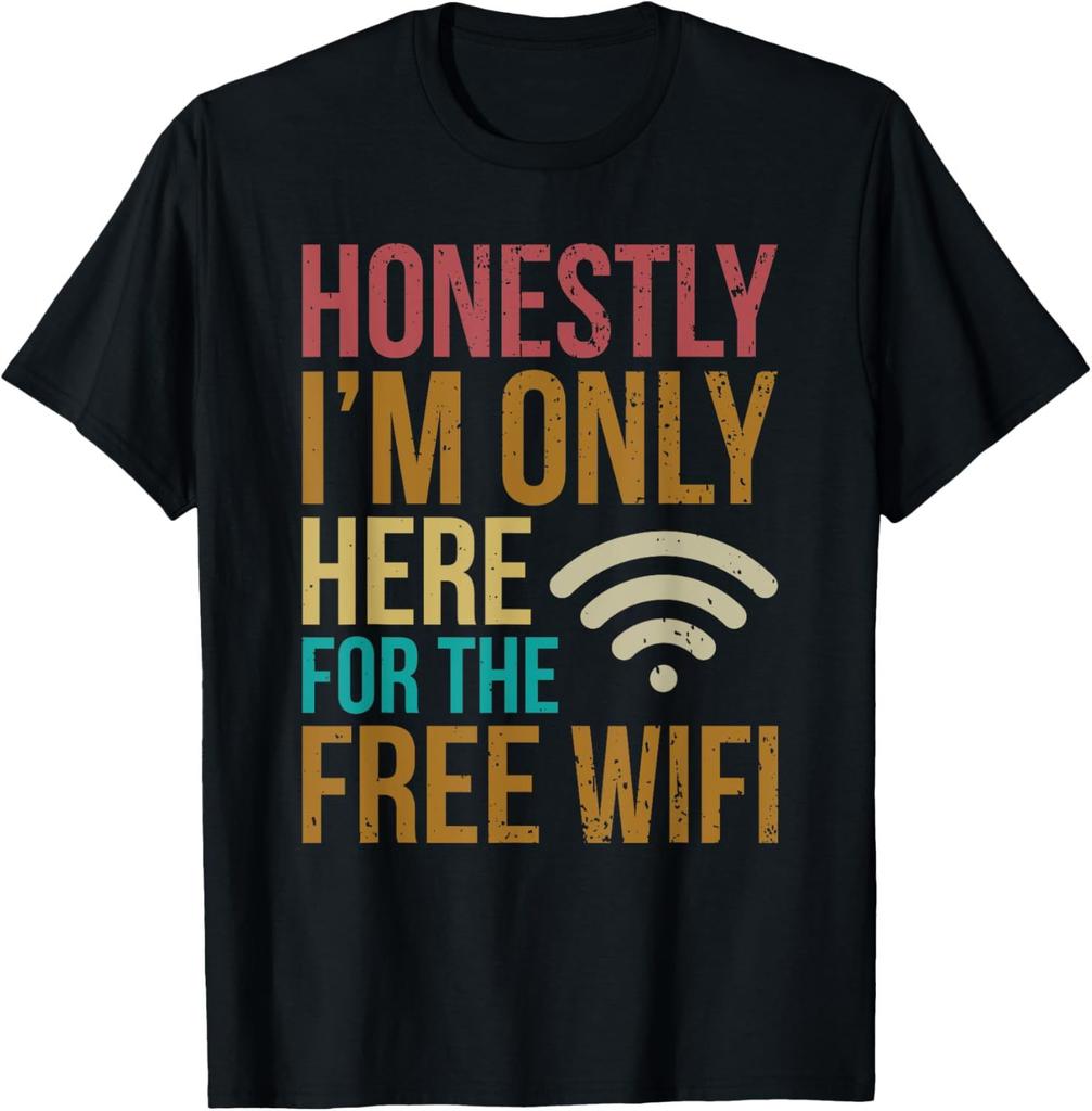 Funny Sarcasm Quote Mens Free WiFi Tshirt Math Equation Novelty Tee Men Clothing Printed Streetwear Graphic T Shirts