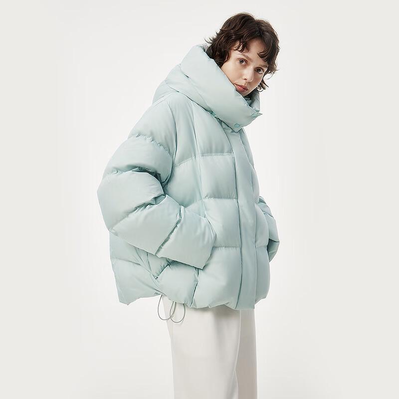 Tanboer Women's Short Detachable Hood Thick Oversized Down Jacket 530368D