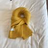 Autumn and Winter New Soft Knit Knit Groove Wool Scarf for Women, Korean Style Warm Yarn Solid Color Versatile Neck Warmer