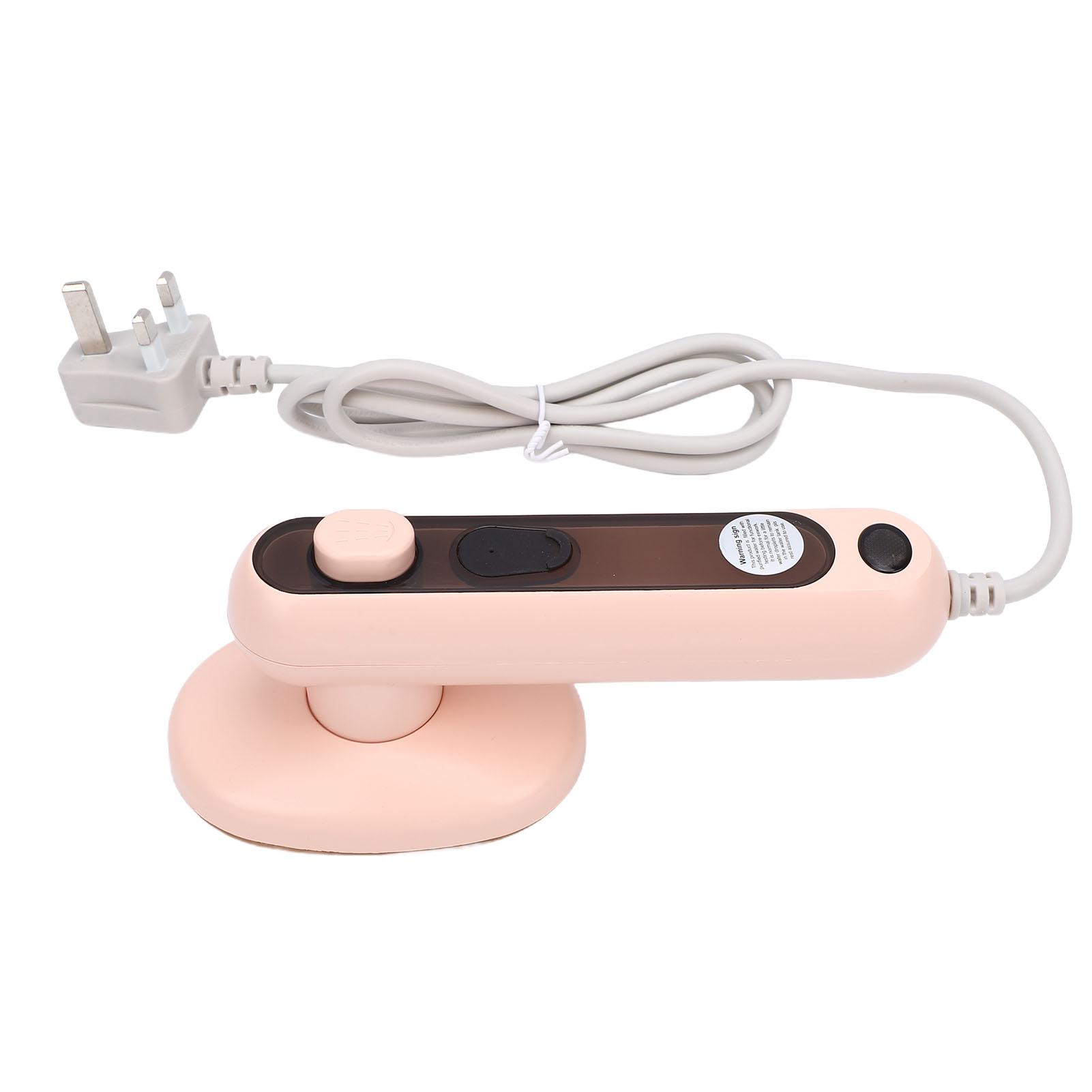 

Electric Iron Dry and Wet Ironing Handheld Steam Iron for Garment Fabric Wrinkle Removal Pinkish
