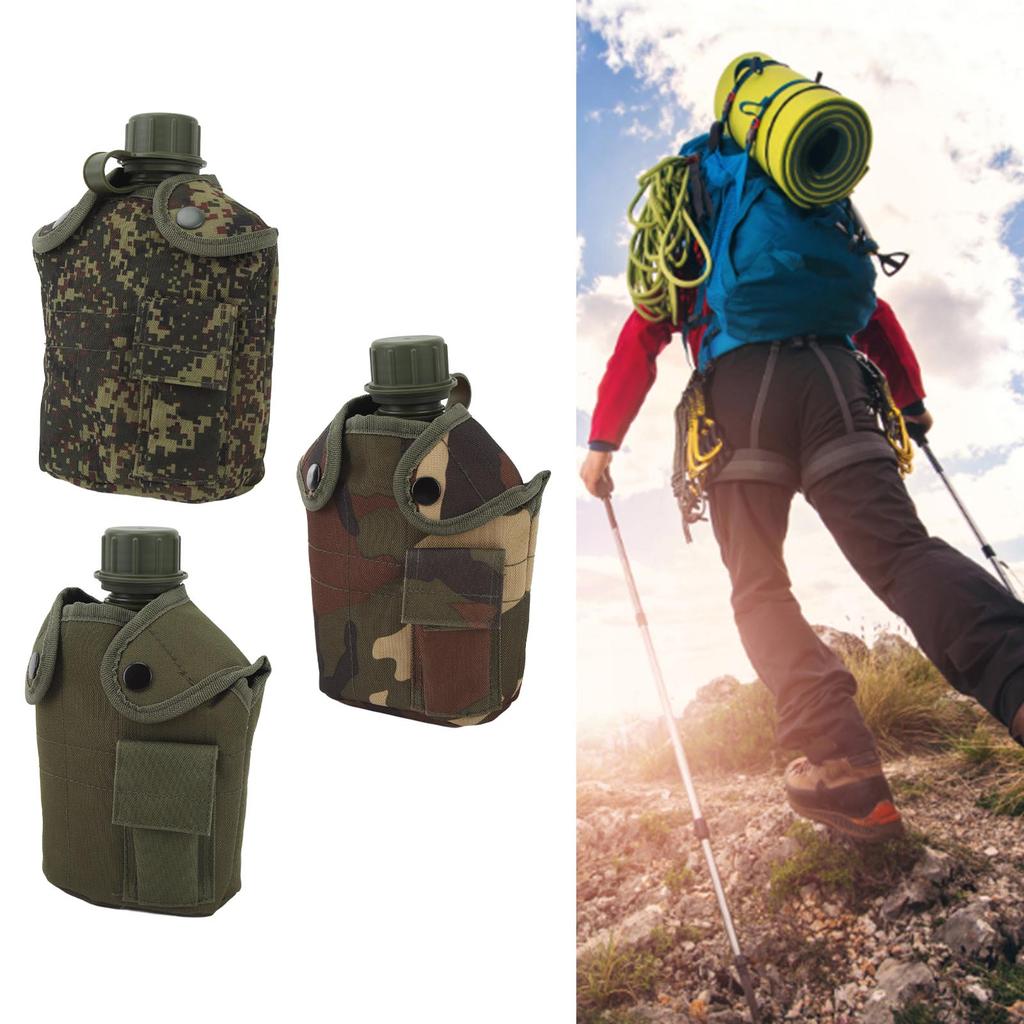 Portable Camping Bottle Sports Water Bottle 1L Leak Proof Wide Mouth Portable Camping Bottle for Outdoor Gym Hiking Travel