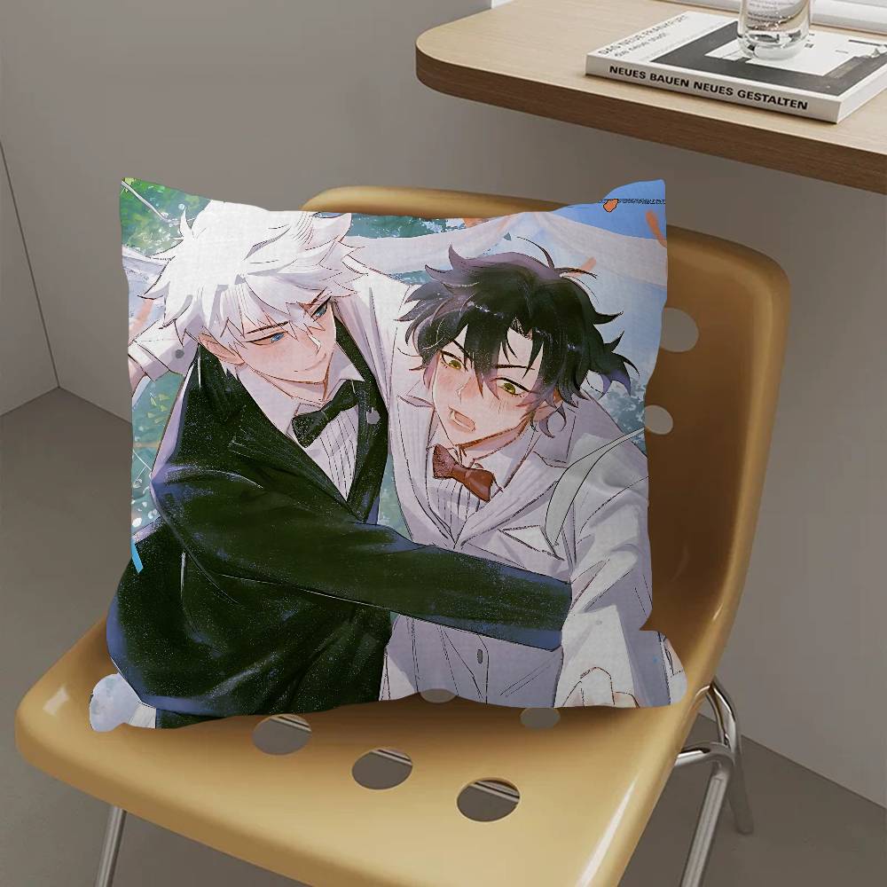 Link C-Click Anime Pillow Covers Cartoon Sofa Decorative Home Double-sided Printing Short Plush Cute Cushion Cover