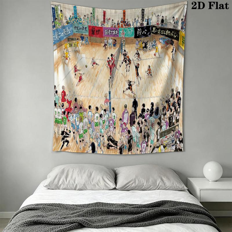 Haikyu!! Wall Tapestry Aesthetic Wall Hanging Printed Fabric Blanket Decorative Tapestries for Bedroom Living Room Home Decor