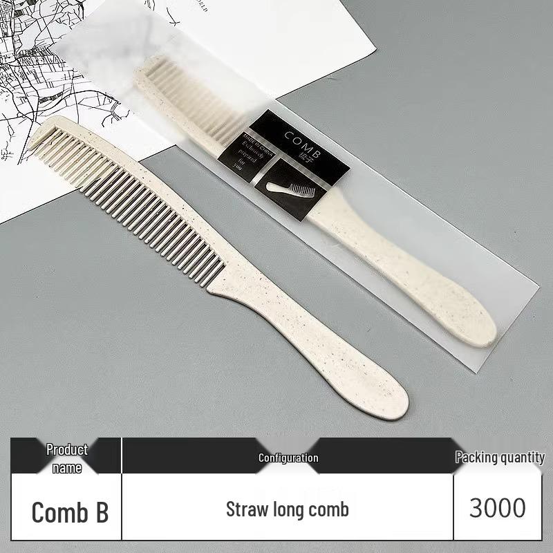 

Экологичная расческа с длинной ручкой из пшеничной соломы для отелей и B&B