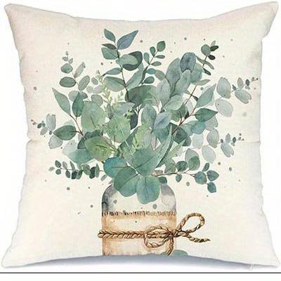 Short Plush Material Pillowcasehome Decor Welcome Home & Nature-Inspired Decorative Pillows Pattern Cushion Cover Suitable For S