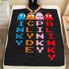 1PC Pac-Man Patterned Flannel Blanket Suitable For All Seasons for Home Decor Warmth and Comfort Gifts Holiday Present