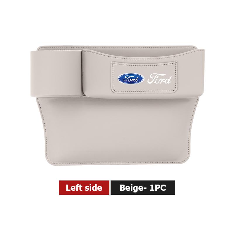 YYQO6 Leather Car Seat Gap Water Cup Holder Box Storage Bag For Ford Escape Ecosport Fusion Explorer Expedition Taurus