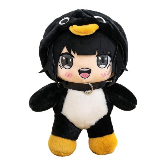 Cartoon Penguin Girl Plush Toy, Standing Sitting Lying Stuffed Penguin Doll, Game Inspired Animal Costume Girl Collectible Plushie, Gift for Kids