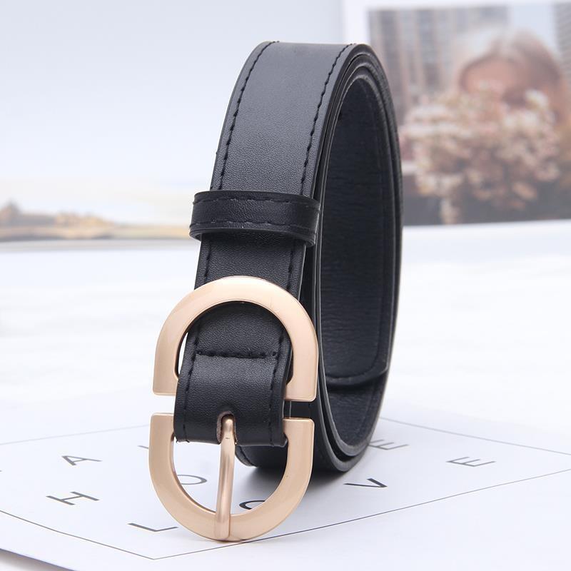 Trendy Korean Style Simplistic Black Pu Belt Perfect For Summer Outfits