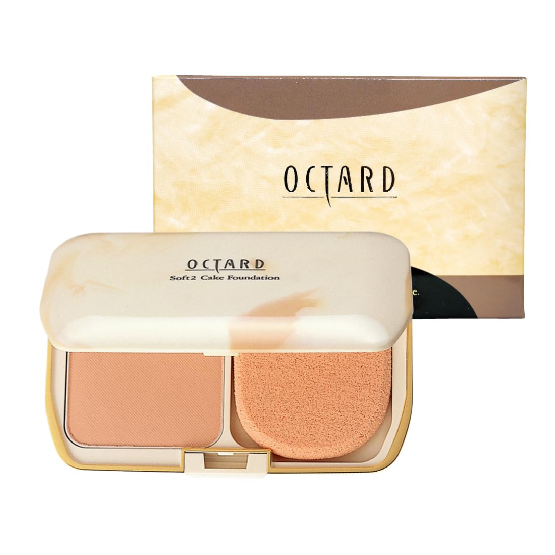 Octard Soft 2 Cake Powder Foundation 731 Pink 10g (with sponge puff, moisturizing foundation)
