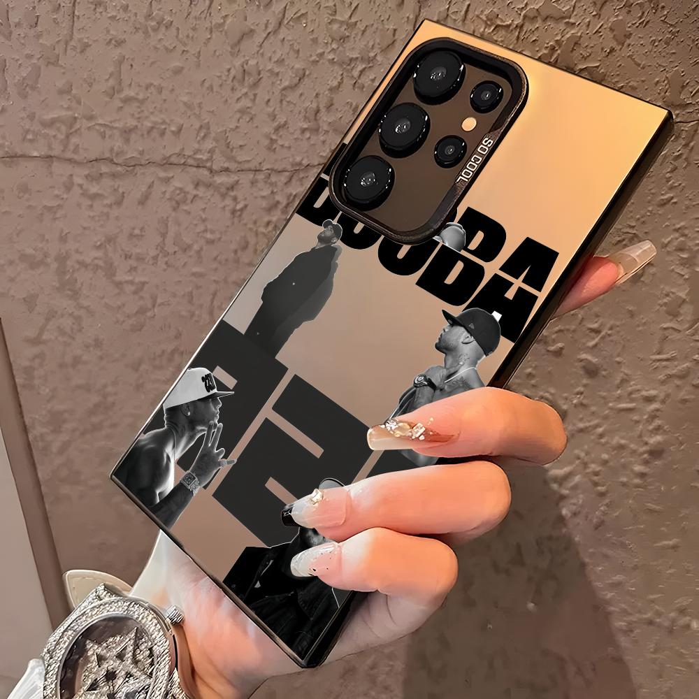 B-Booba Singer Phone Case For Samsung Galaxy S25 Edge S24 S23 S22 S21 S20 Ultra Funda Silicone Silver Cover