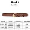 Women's Black Genuine Leather Fashion Belt with Decorative Buckle for Jeans and Trousers 2025.