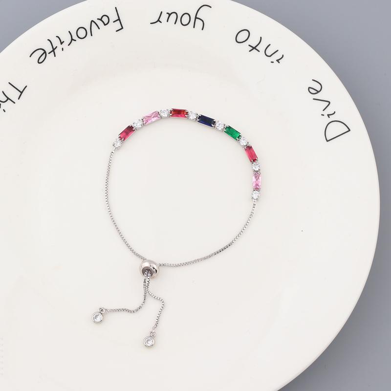 

Women s Charm Tennis CZ Zircon Rainbow Bracelet For Women Luxury Multicolor Crystal Bracelet Couple Jewelry Gifts Pulseras Femme
