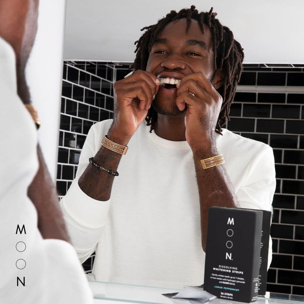 Moon Dissolving Teeth Whitening Strips   Gentle At Home Whitening 56 Ct