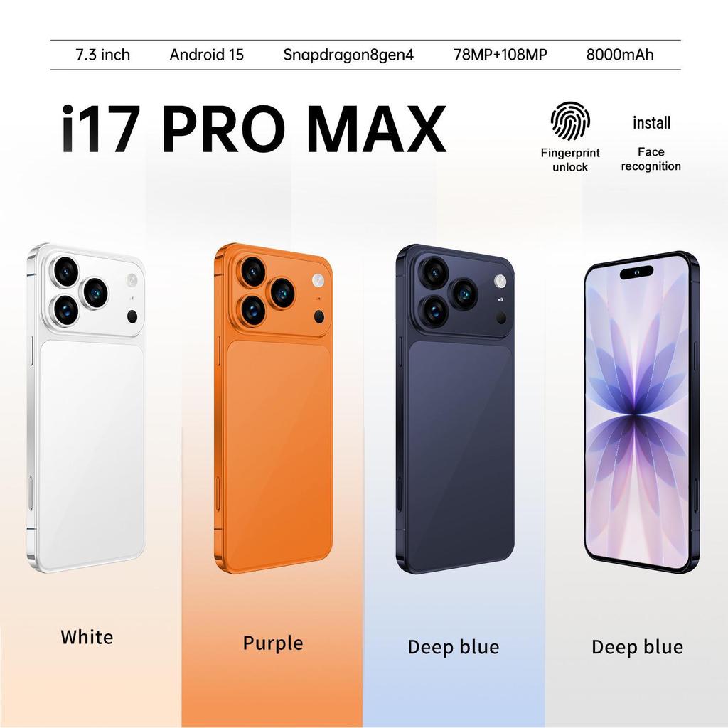 i17 Pro Max Smart Dynamic Island 7.3" Mobile Phone for TikTok