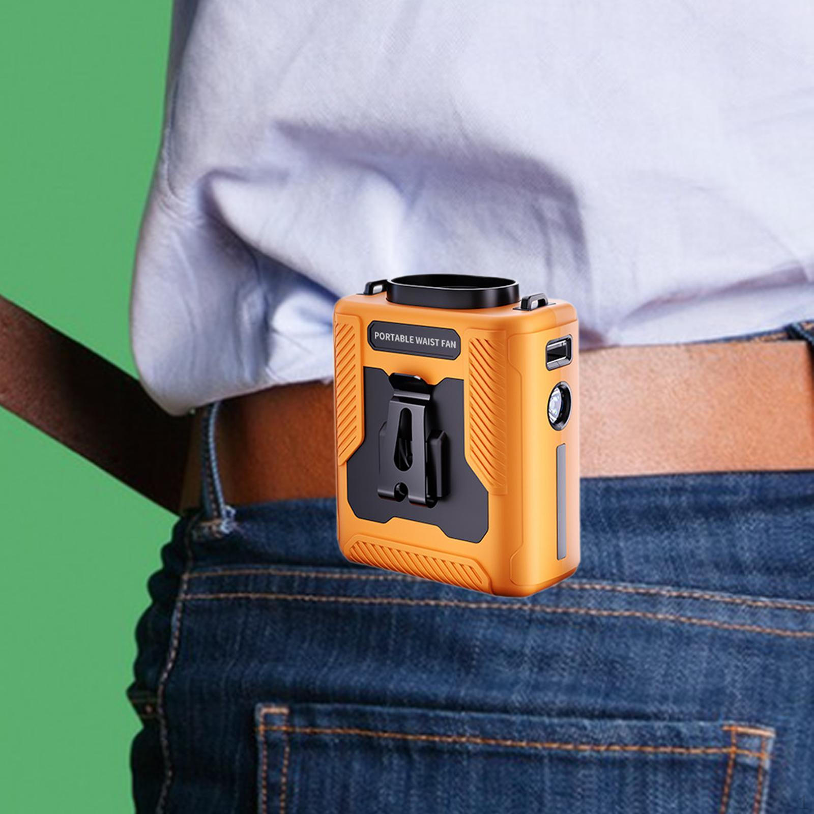 

Portable Waist Fan Clip Sturdy Mounted for Office Fishing Camping оранжевый