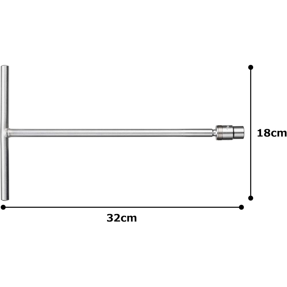 TONE T Shape Flex Wrench Ball Type TF-12 12mm Dual Sided Width Hand Tool