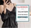 Ruth's Ice Silk V-Neck Pajamas: Women's High-End Spring/Summer Three-Piece Set for Home or Out.