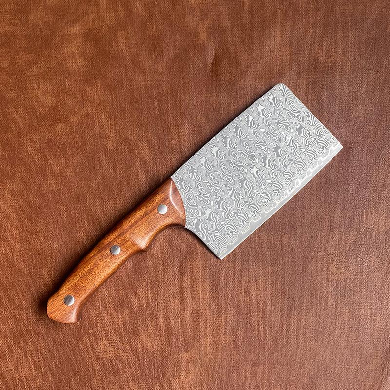 5 Inch Mini Slicing Knife 67-Layers Damascus Steel 10Cr15MoV Blade Sharp Utility Chef Cleaver Kitchen Knives Wood Handle Messer