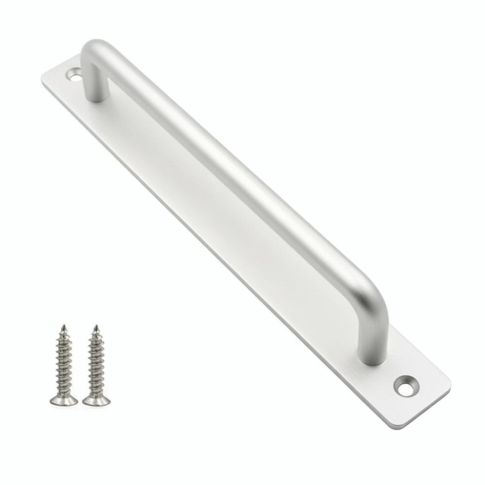 180mm/210mm Length Sliding Door Handle Double Hole Aluminum Alloy Non Perforated Door Handle Durable Smooth Punch-free Pulls