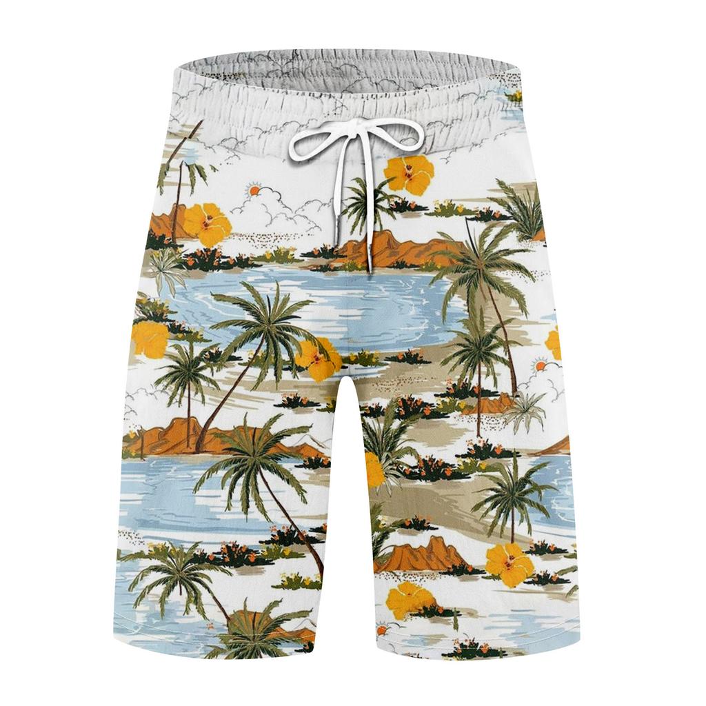 Herre Sport Bomull Lin Casual Løse Shorts Casual Lomme Joggeshorts Bukser