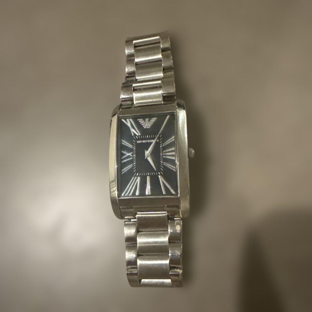 Used Emporio Armani watch square case silver, immovable