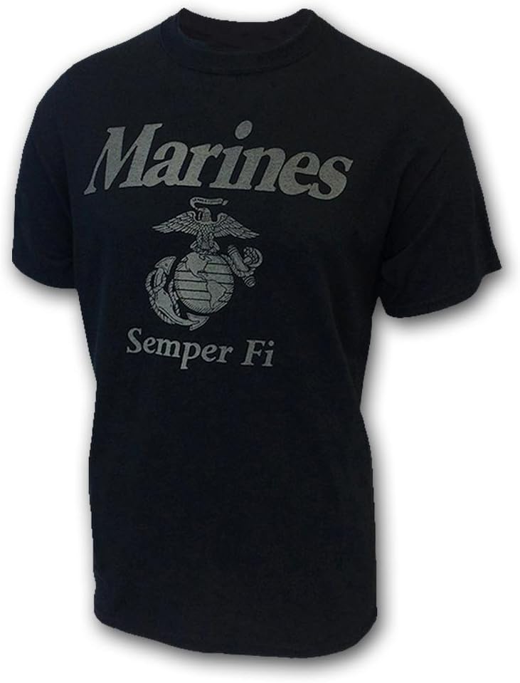 Armed Forces Gear US Marine Corps Reflective PT Short-Sleeve T-Shirt Official Licensed United States Marines Shirts for Men Unisex T-Shirt S